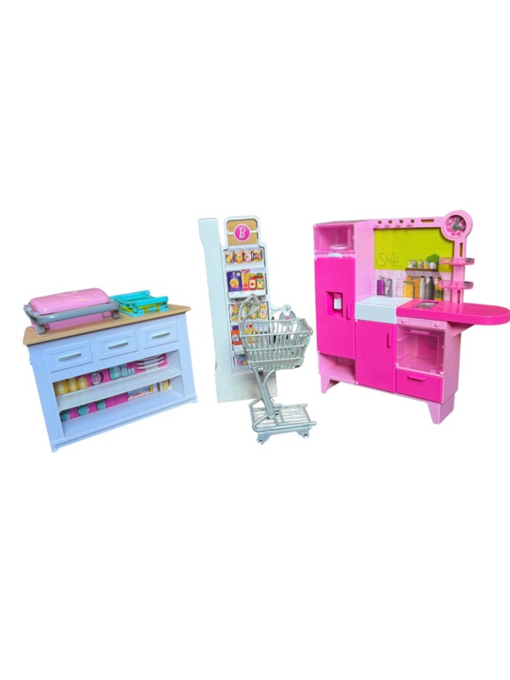 Barbie Dolls Kitchen & Market Play Sets